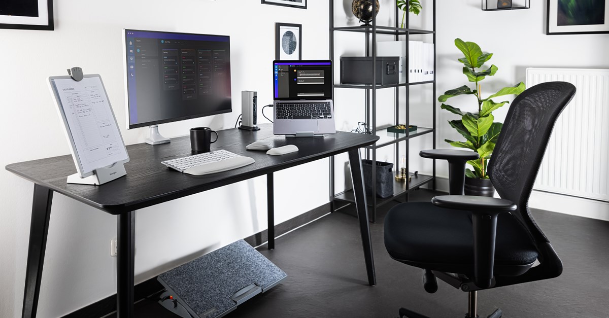 ergonomic computer desk setup