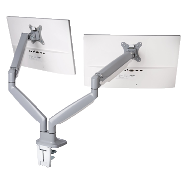 SmartFit One touch monitor arm on white background.