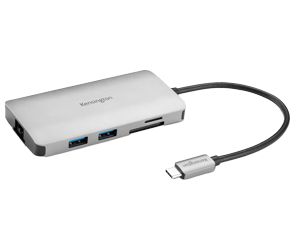 UH1400P USB-C 8-in-1 Driverless Mobile Hub on white background.