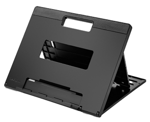 SmartFit™ Easy Riser™ Go Adjustable Ergonomic Riser for up to 17” Laptops – Black on white background.