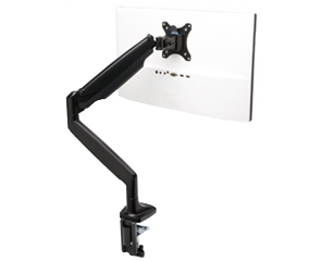 SmartFit™ One-Touch Height Adjustable Single Monitor Arm on white background.