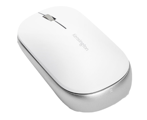 SureTrack™ Dual Wireless Mouse - White on white background.