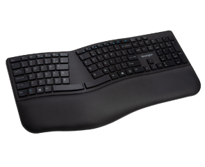 Pro Fit® Ergo Wireless Keyboard in Black on white background.