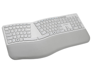 Pro Fit® Ergo Wireless Keyboard in Gray on white background.