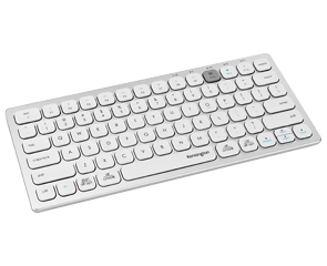 Multi-Device Dual Wireless Compact Keyboard on white background