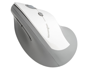 Pro Fit® Ergo Vertical Wireless Mouse-Gray on white background