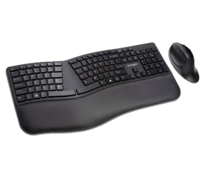 Pro Fit Ergo Wireless Keyboard and Mouse set on white background