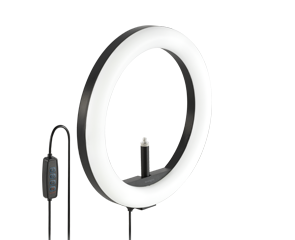 L1000 Bicolor Ring Light withWebcam Mount on white background.