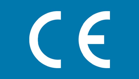 pictogramă albă Compliance File (Fișier de conformitate) pe fundal albastru