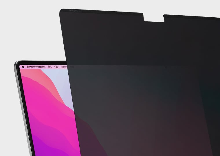 MagPro™ Elite 系列 Apple MacBook Air 专用磁吸式防窥屏在笔记本电脑屏幕上的使用效果。