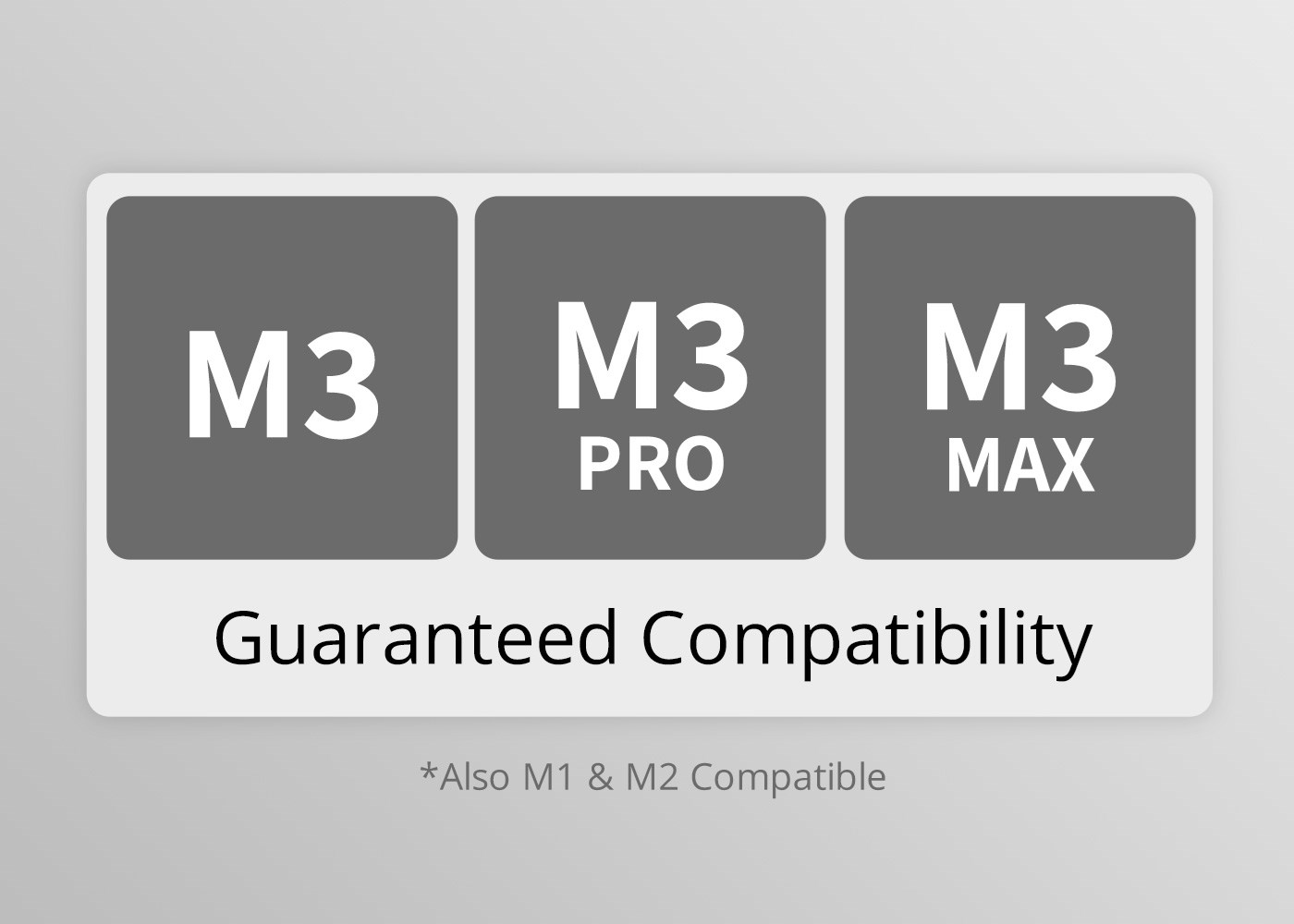M3, M3 Pro ve M3 Max işleyiciler.