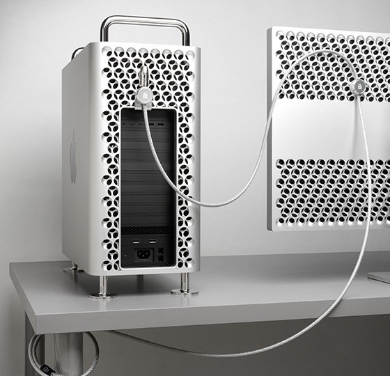 Mac Pro® and Pro Display XDR® Locking Kit connected to the MacPro.