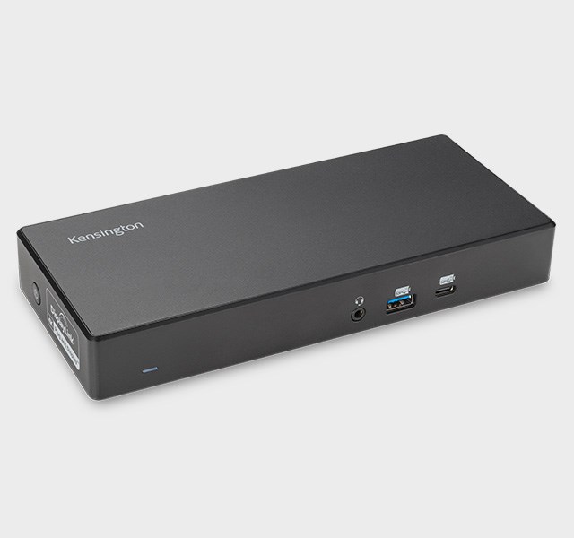 Close up of Kensington SD4781P USB-C® 4K Docking Station with 100W PD.