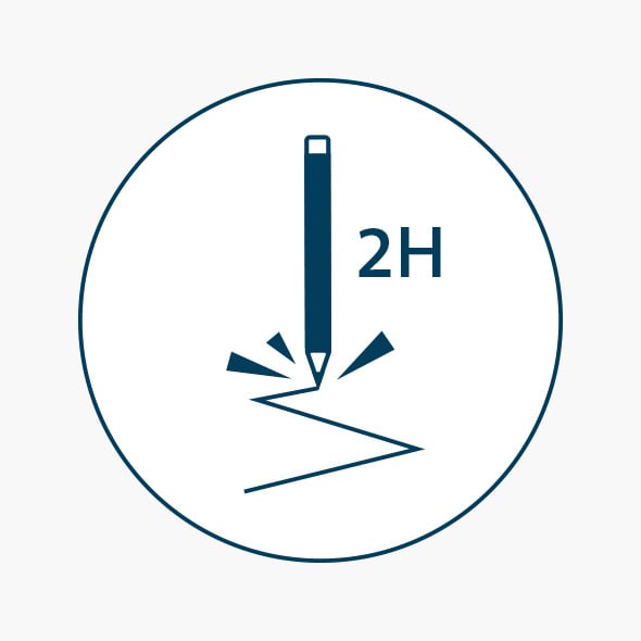 Kensington privacy screen is scratch resistant up to 2-H grade lead pencil.