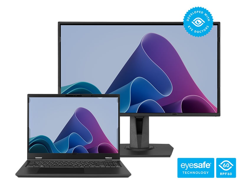 Desktop and laptop that use Kensington privacy filters contains blue light technology.