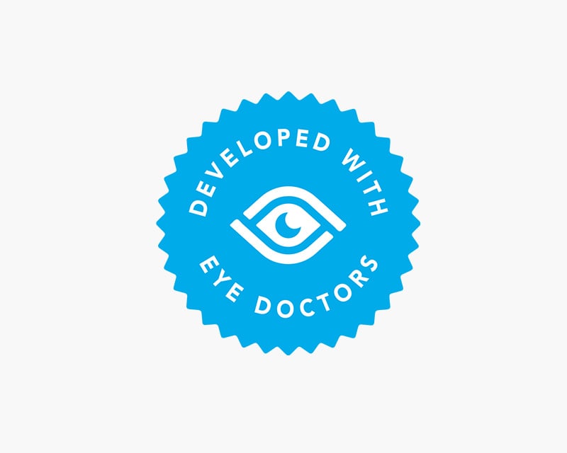 Symbol for Eyesafe Technology developed with eye doctors.