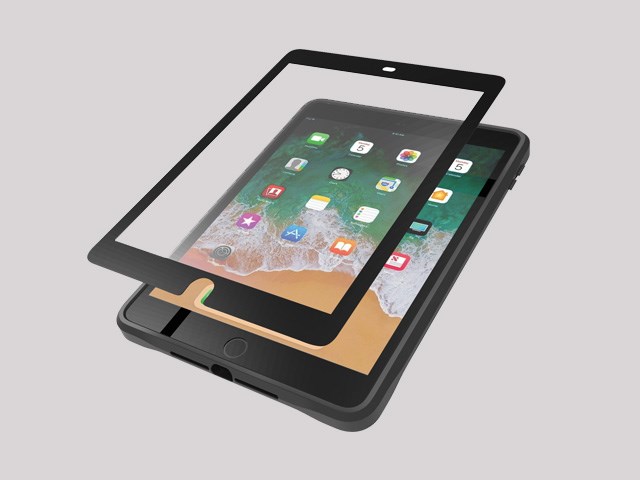 BlackBelt™ Rugged Case for iPad 9.7” on grey background