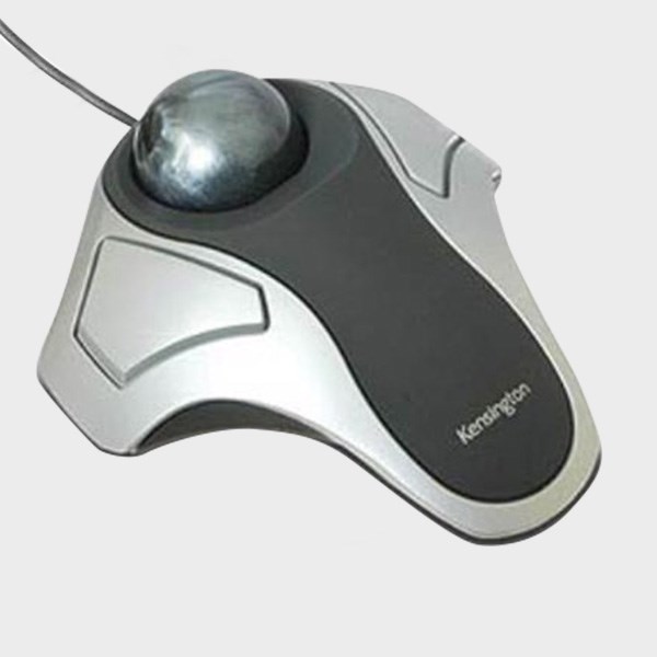 Trackball ottica Orbit su sfondo bianco.